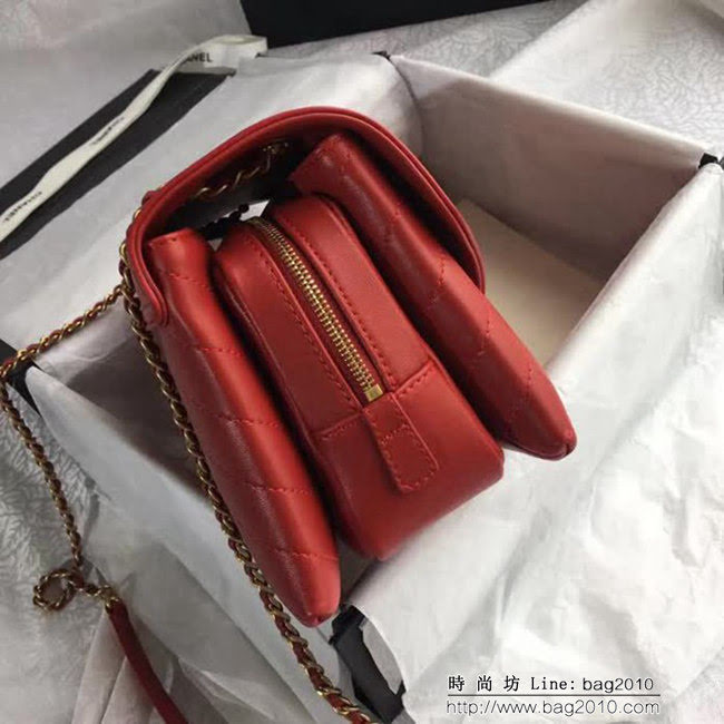 香奈兒CHANEL 57431 2018最新款式 原版皮羊皮單肩斜挎鏈條包 DSC1948
